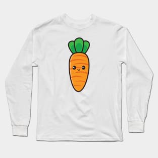 Cute Smiling Carrot Vegetable Long Sleeve T-Shirt